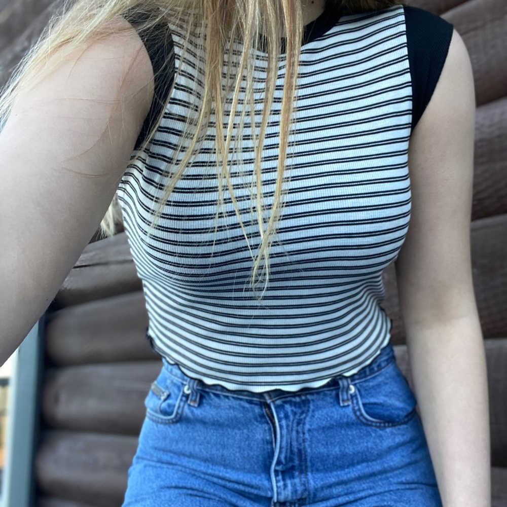 Forever 21 Striped Crop Top